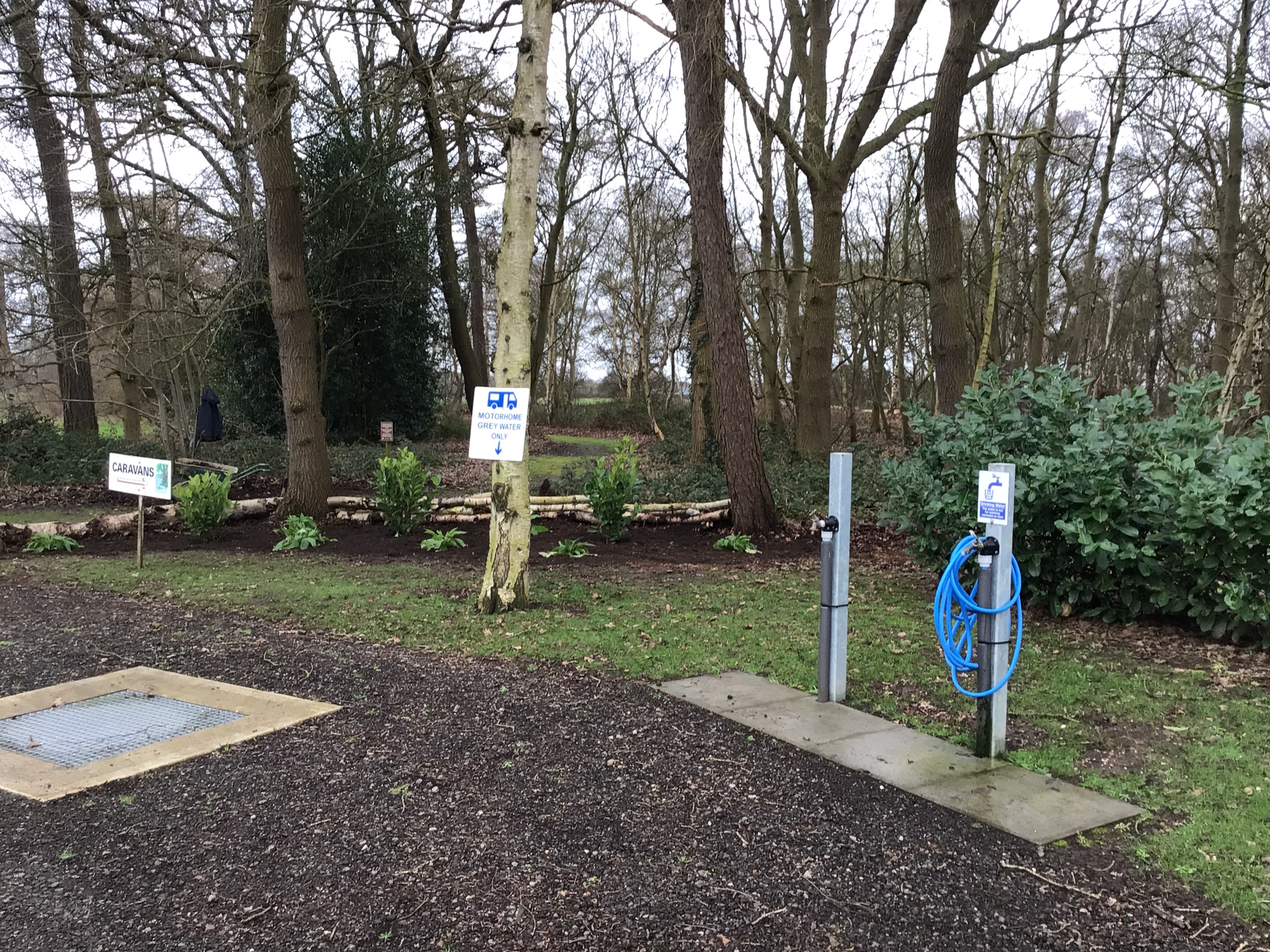 Motorhome Service Point Area on Arrival