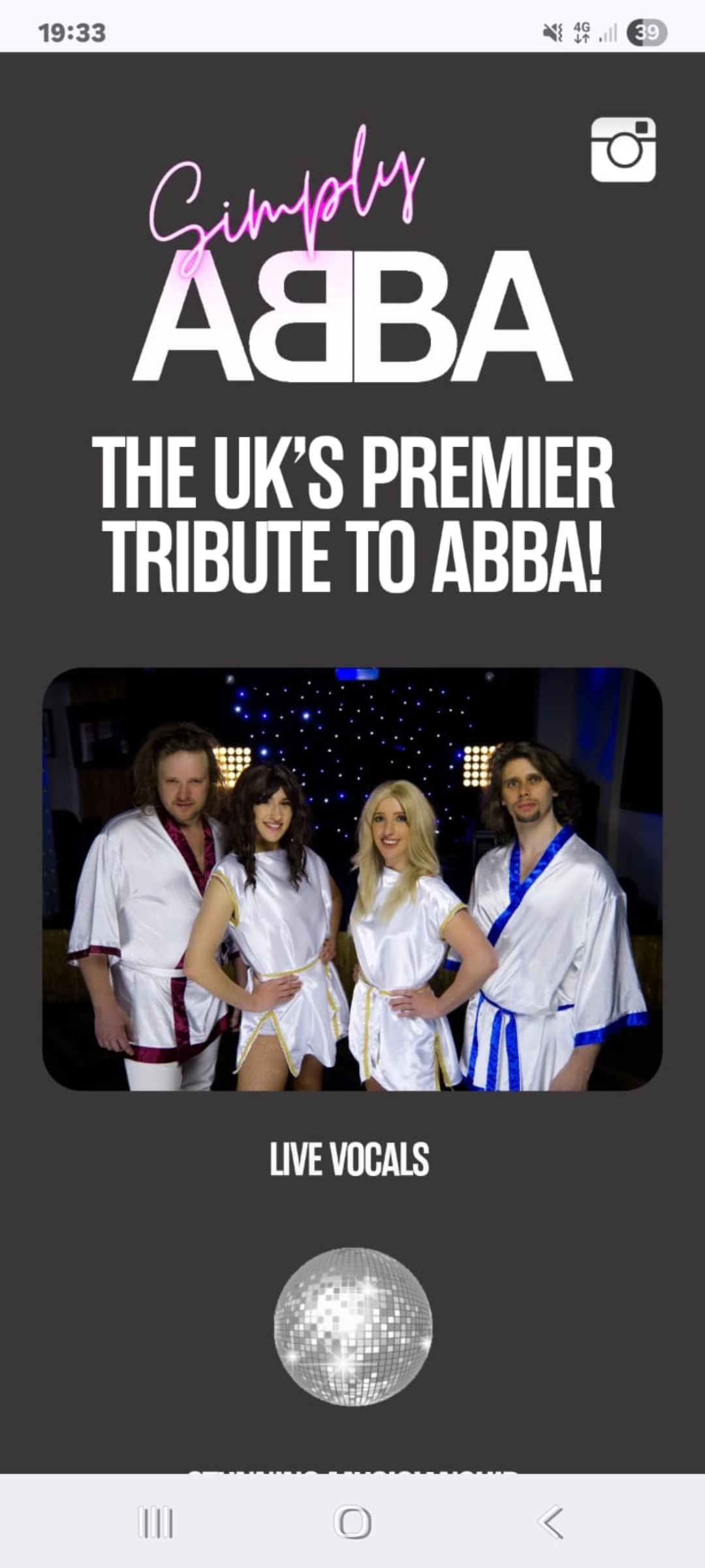 SIMPLY ABBA Tribute band July 24th 2027
